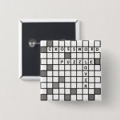 Crossword Puzzle Lover Button (Vorne & Hinten)