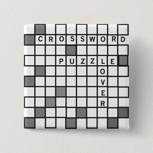 Crossword Puzzle Lover Button (Vorderseite)