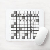 Crossword Puzzle Lover Mousepad (Mit Mouse)