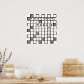 Crossword Puzzle Lover Poster (Küche)