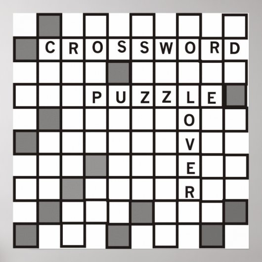 Crossword Puzzle Lover Poster (Vorne)