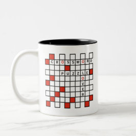 Crossword Puzzle Lover Red Zwei-Tone-Kaffee-Tasse Zweifarbige Tasse