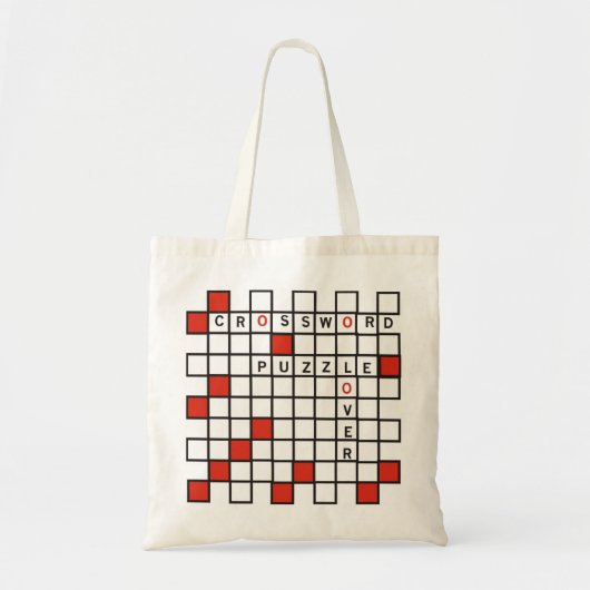 Crossword Puzzle Lover rot Tragetasche (Vorne)