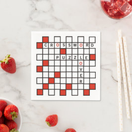 Crossword Puzzle Lover Serviette