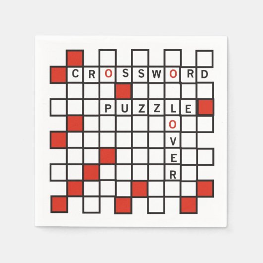 Crossword Puzzle Lover Serviette (Vorderseite)