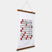 Crossword Puzzle Lover Wandteppich Mit Holzrahmen (Gewinkelt)