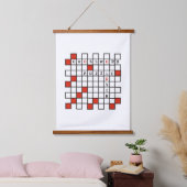 Crossword Puzzle Lover Wandteppich Mit Holzrahmen (Schlafzimmer)