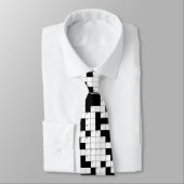 Crossword Puzzle Pattern Neck Tie Krawatte (Gebunden)