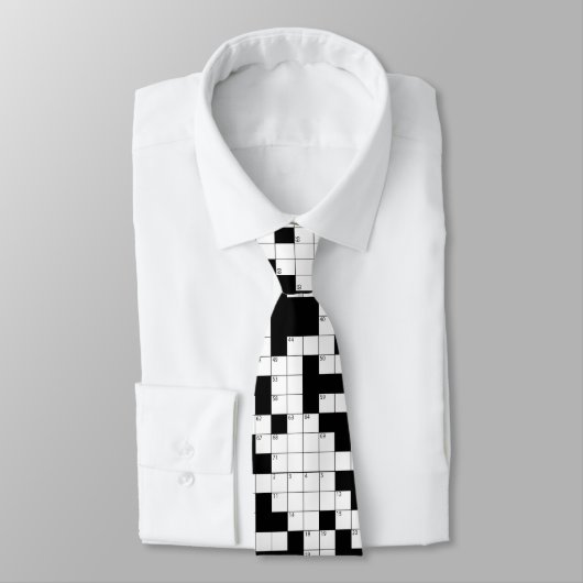 Crossword Puzzle Pattern Neck Tie Krawatte (Gebunden)
