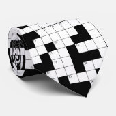 Crossword Puzzle Pattern Neck Tie Krawatte (Gerollt)
