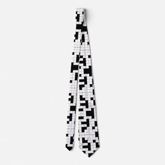 Crossword Puzzle Pattern Neck Tie Krawatte (Rückseite)