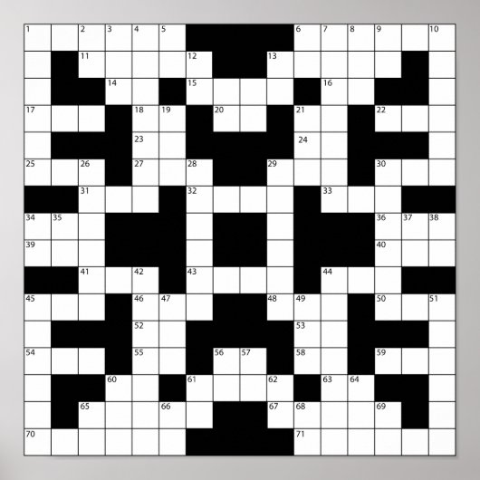 Crossword Puzzle Poster (Vorne)