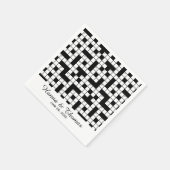 Crossword Puzzle Theme Wedding Serviette (Ecke)
