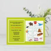 Crossword Puzzle zum Geburtstag Einladung (Stehend Vorderseite)