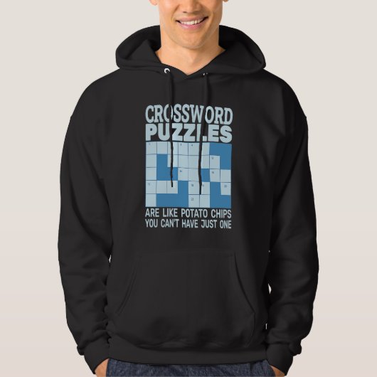 crossword puzzles are like potato chips and crossw hoodie (Vorderseite)