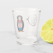 Crostian Flag Vortrag von Frau Pinguin Shot Glass Schnapsglas (Rückseite)