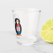 Crostian Flag Vortrag von Frau Pinguin Shot Glass Schnapsglas (Rechts)