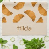 Crostom name brown Pattern Geschirrtuch (Gefaltet)