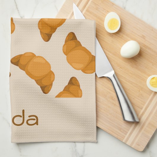 Crostom name brown Pattern Geschirrtuch (Viertel Falte)