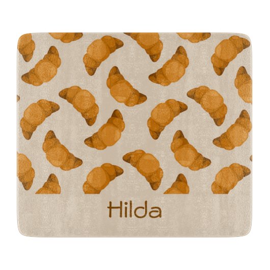 Crostom name brown Pattern Schneidebrett (Vorderseite)