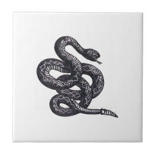 Crotalus Cascavella Schlange (Giftige Grubenotter) Fliese