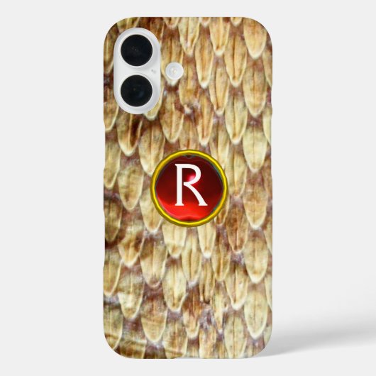 CROTALUS-Gedruckte Schlange Skin Red Ruby Gem Mono Case-Mate iPhone Hülle (Rückseite)