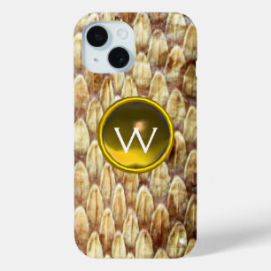 CROTALUS GOLD YELLOW GEM MONOGRAM Case-Mate iPhone HÜLLE