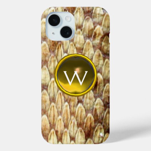 CROTALUS GOLD YELLOW GEM MONOGRAM Case-Mate iPhone HÜLLE (Rückseite)