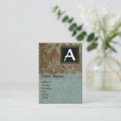 CROTALUS/GRAY BROWN SNAKESKIN SQUARE MONOGRAMM VISITENKARTE (Stehend Vorderseite)