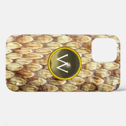 CROTALUS GRAY GEM MONOGRAM Case-Mate iPhone FALL Hülle (Rückseite (Horizontal))