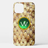 CROTALUS JADE GREEN GEM MONOGRAM Case-Mate iPhone HÜLLE (Rückseite)