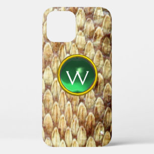 CROTALUS JADE GREEN GEM MONOGRAM Case-Mate iPhone HÜLLE