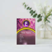 CROTALUS MONOGRAM AMETHYST, hell fett rosa lila Visitenkarte (Stehend Vorderseite)
