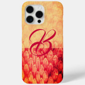 CROTALUS MONOGRAM Antikes rotes Gelb Case-Mate iPhone Hülle (Rückseite)