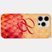 CROTALUS MONOGRAM Antikes rotes Gelb Case-Mate iPhone Hülle (Rückseite (Horizontal))