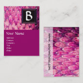 CROTALUS MONOGRAM, hell, schwarz, rosa lila Visitenkarte (Vorne/Hinten)