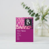 CROTALUS MONOGRAM, hell, schwarz, rosa lila Visitenkarte (Stehend Vorderseite)