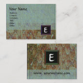 CROTALUS MONOGRAM, hellbraun, schwarz Visitenkarte (Vorne/Hinten)