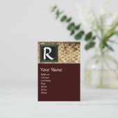 CROTALUS MONOGRAM, hellbrauner Schwarz Visitenkarte (Stehend Vorderseite)