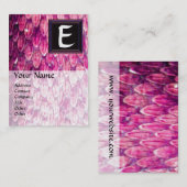 CROTALUS MONOGRAM, hellschwarz-rosa Perle Visitenkarte (Vorne/Hinten)