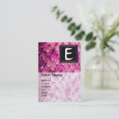 CROTALUS MONOGRAM, hellschwarz-rosa Perle Visitenkarte (Stehend Vorderseite)