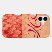 CROTALUS MONOGRAM rot pink fuchsia iPhone Hülle (Rückseite (Horizontal))