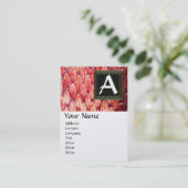 CROTALUS MONOGRAM, rotes goldenes Metallpapier Visitenkarte (Stehend Vorderseite)