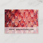 CROTALUS MONOGRAM, rotes goldenes Metallpapier Visitenkarte (Rückseite)