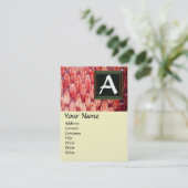 CROTALUS MONOGRAM, rotes goldenes Metallpapier Visitenkarte (Stehend Vorderseite)