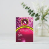 CROTALUS MONOGRAM TOPAZ, hell fett rosa lila Visitenkarte (Stehend Vorderseite)