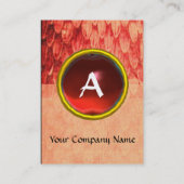 CROTALUS MONOGRAM TOPAZ, hell rosa Visitenkarte (Rückseite)