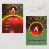 CROTALUS MONOGRAM TOPAZ, hellrot grau Visitenkarte (Vorne/Hinten)