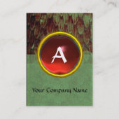 CROTALUS MONOGRAM TOPAZ, hellrot grau Visitenkarte (Rückseite)