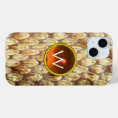 CROTALUS ORANGE GEM MONOGRAM Case-Mate iPhone HÜLLE (Rückseite (Horizontal))